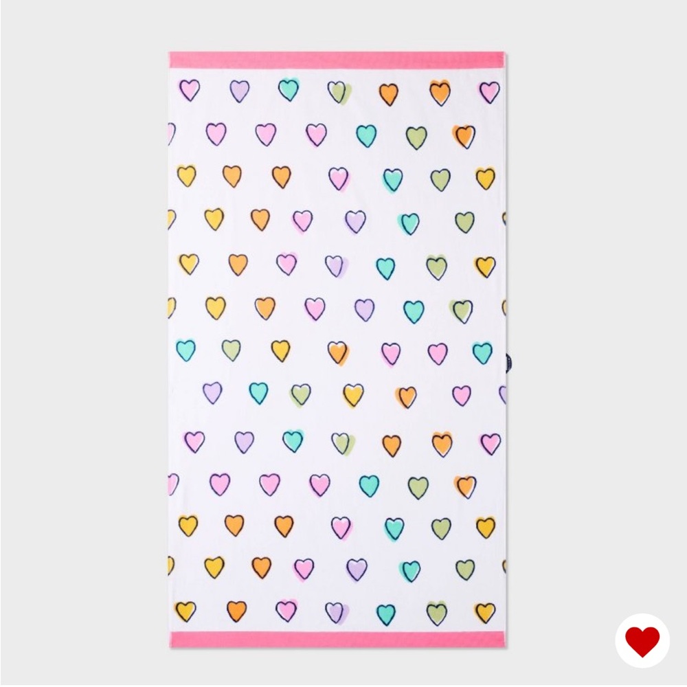 Roller Rabbit x Target Beach Tote & Towel purple and hearts matching set - Picture 10 of 12